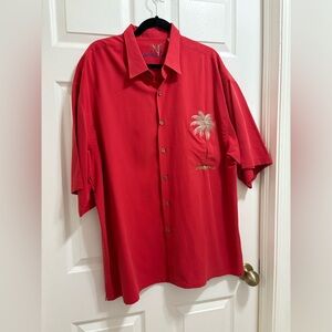 Men's Red Palm Tree short sleeve Shirt
XXL
